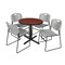 Cain Cain Round Table & Chair Set, Wood, Metal, Polypropylene Top TB30RNDCH44GY - alternate 1